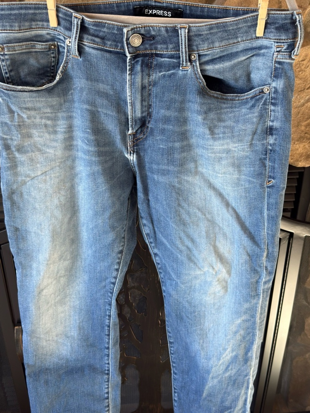 Express Men’s Blue Straight Jeans